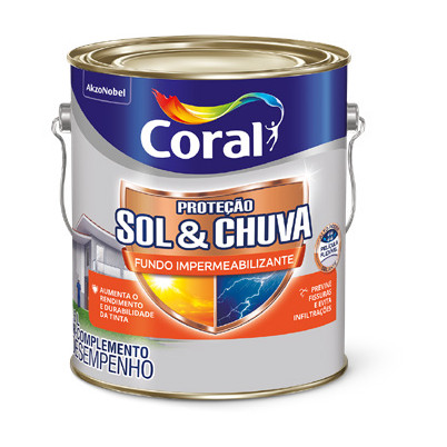 Coral Proteção Sol & Chuva Fundo Impermeabilizante