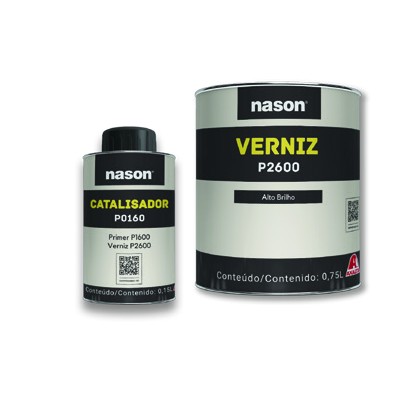 Nason P2600 Verniz PU + Catalisador — Kit 900 ml