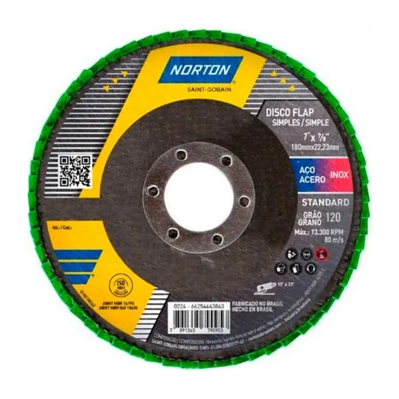 Norton Disco Flap 7" Grão 120